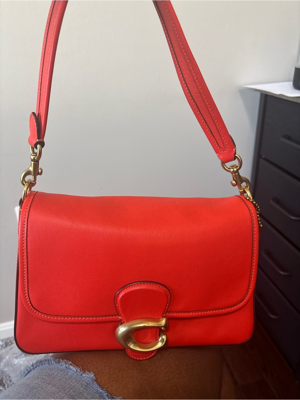 Coach Soft Tabby Shoulder Bag with Gold Hardware